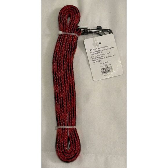 Whisker City Red Checkered Pet Cat Leash 6 ft NEW - Picture 3 of 3